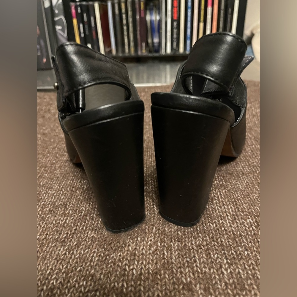 Aldo Black Open-Toe Mules